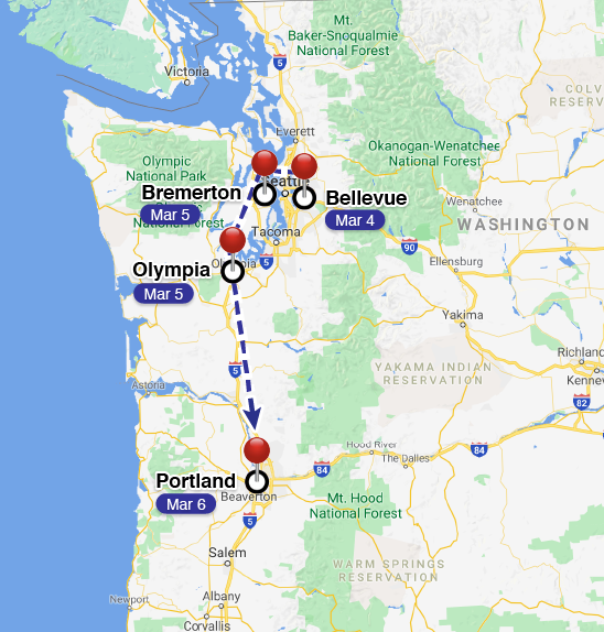Oregon/Washington Tour